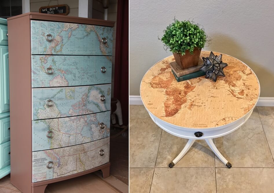 Furniture Makeover Ideas with Paper