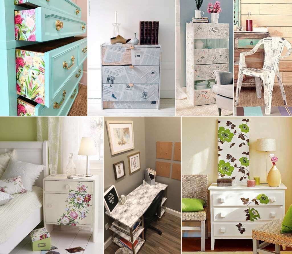 Furniture Makeover Ideas with Paper