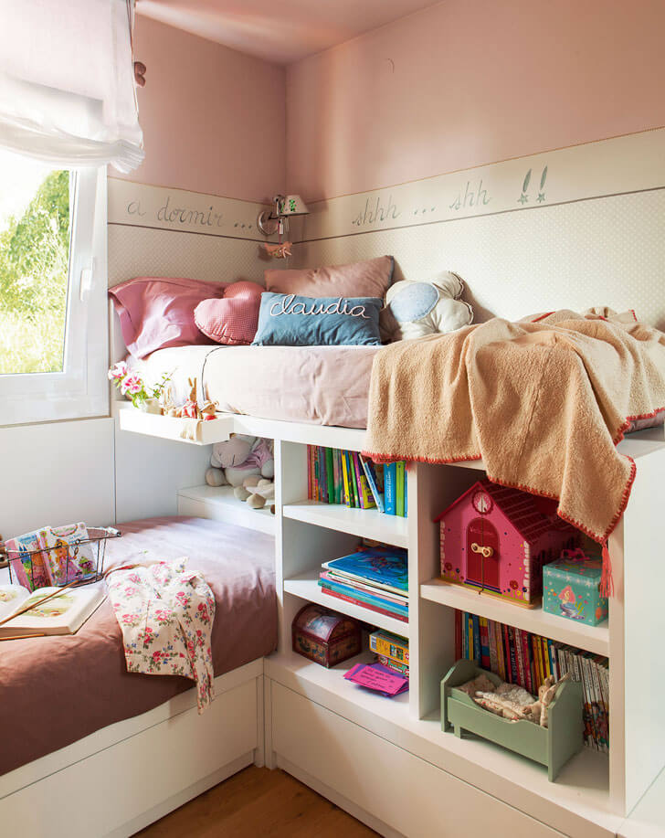 Shared Kids Room Storage Ideas