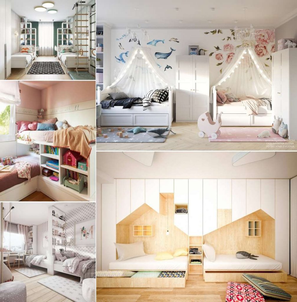 Shared Kids Room Storage Ideas