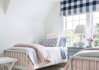 gingham bedroom decor