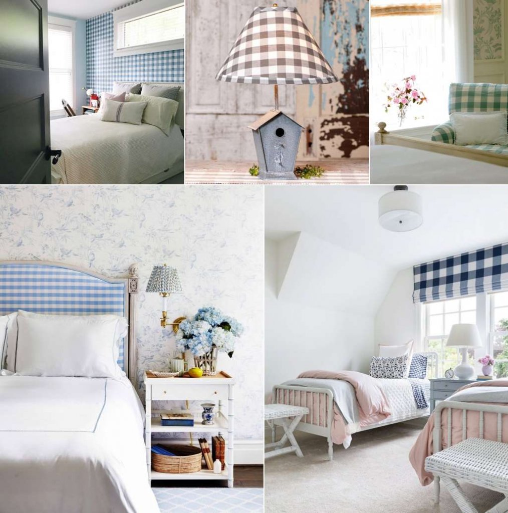 Gingham Bedroom Decorating Ideas