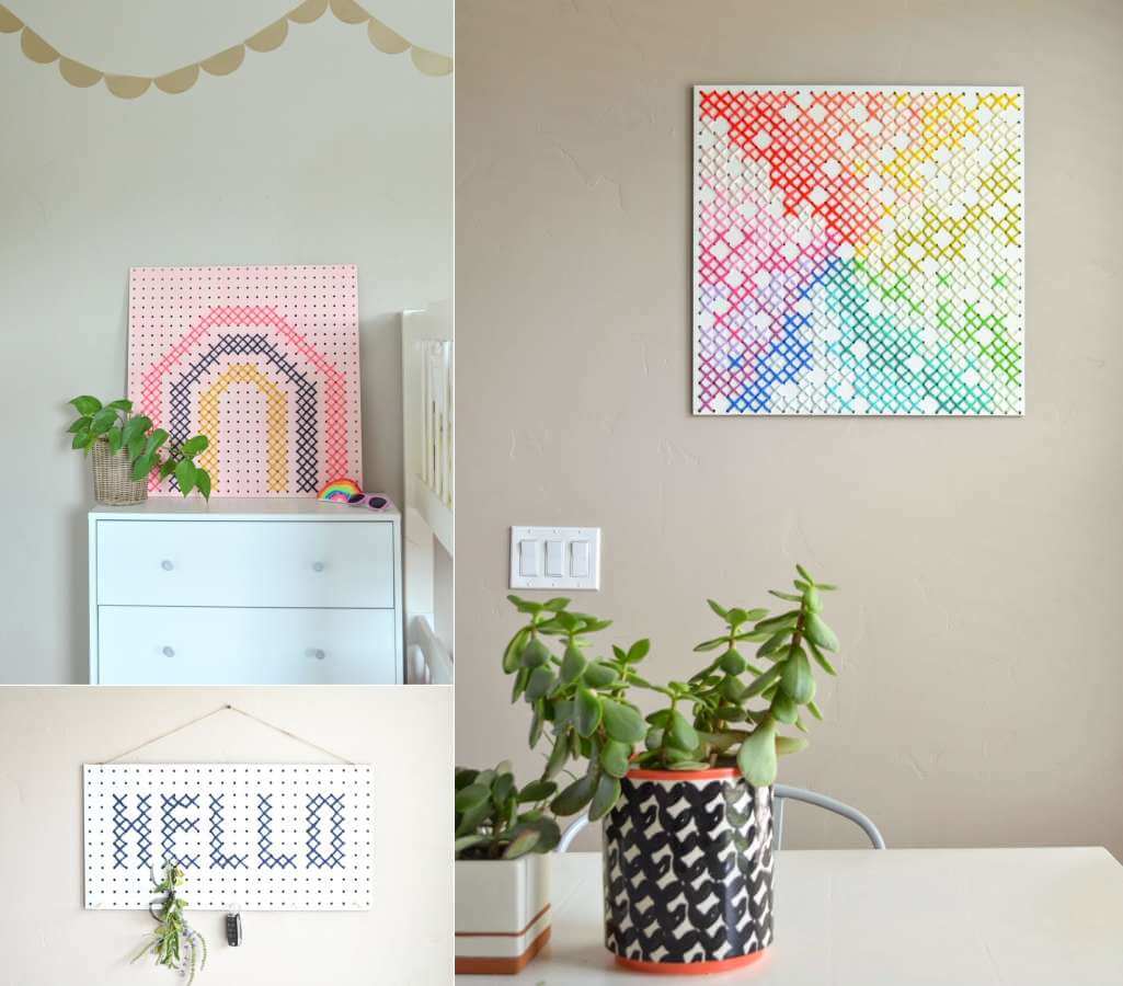 DIY Cross Stitch Inspired Home Decor Projects