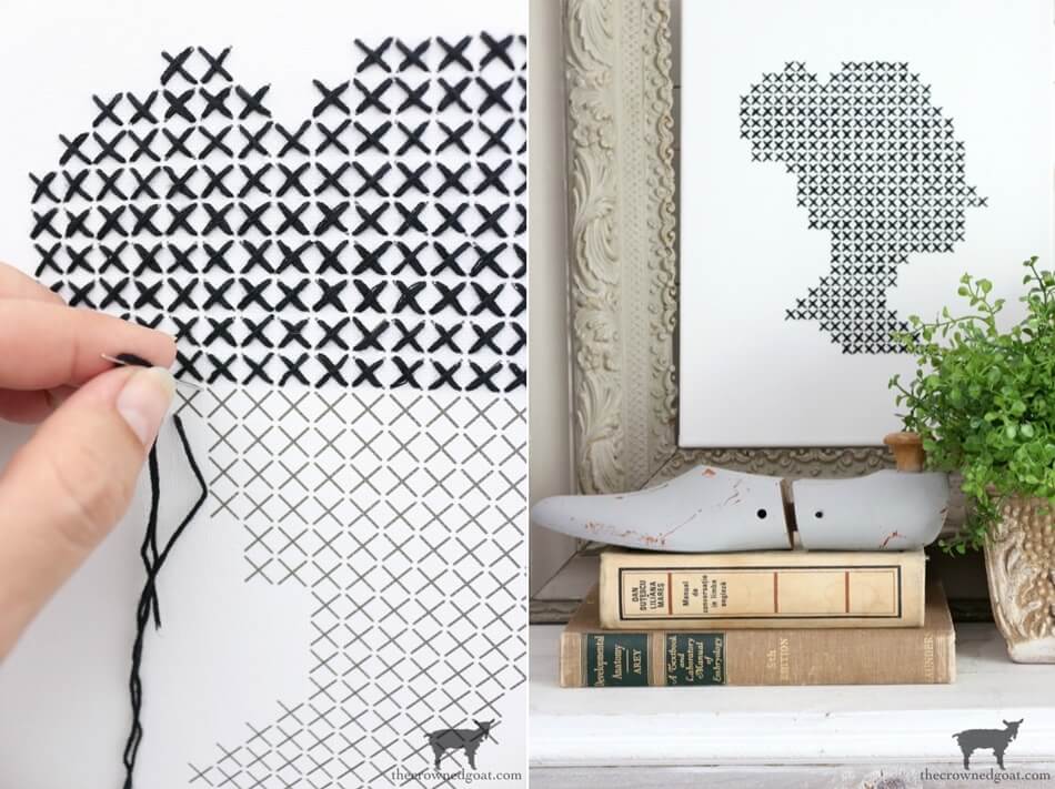 DIY Cross Stitch Inspired Home Decor Projects