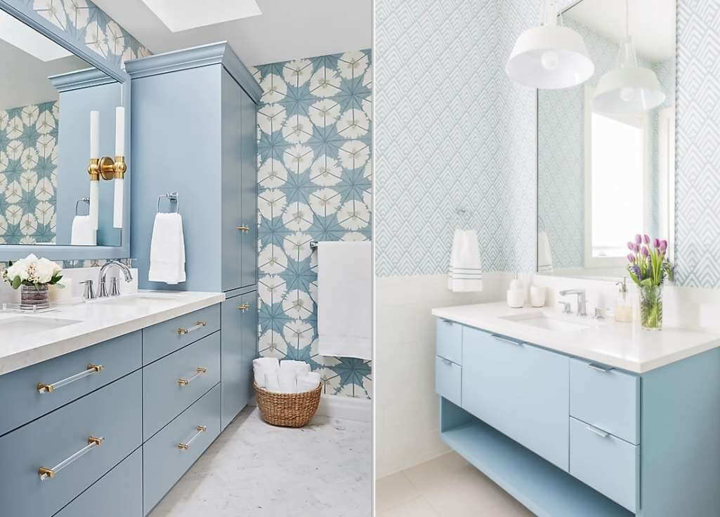 Ideas to Decorate a Bathroom with Light Blue Cabinets