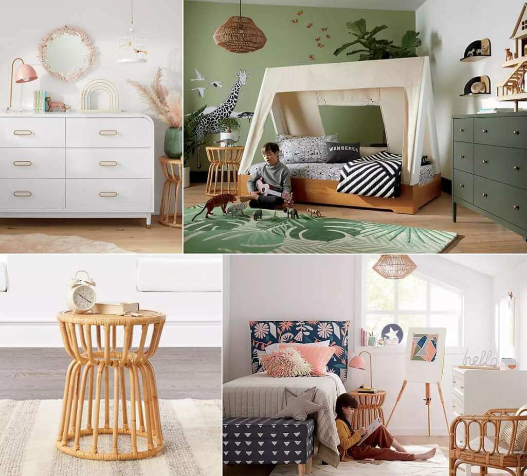 Rattan Kids Room Decor Ideas