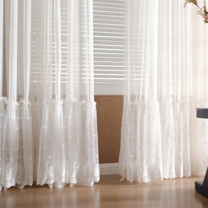 White Curtain Makeover Ideas