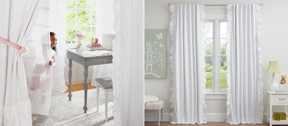 White Curtain Makeover Ideas