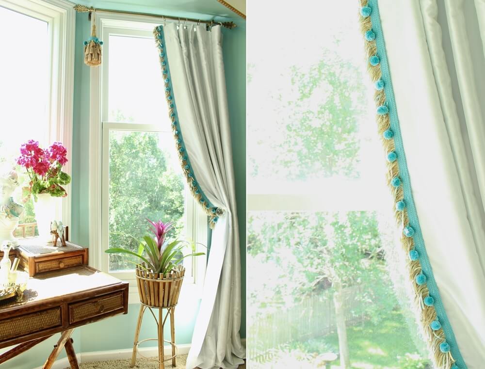 White Curtain Makeover Ideas