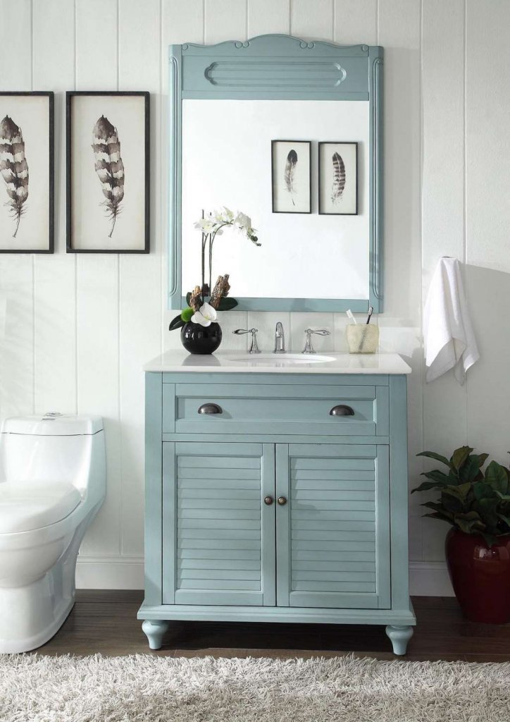 Ideas to Decorate a Bathroom with Light Blue Cabinets
