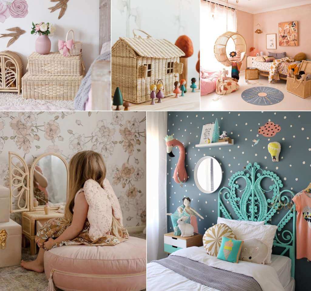 Rattan Kids Room Decor Ideas