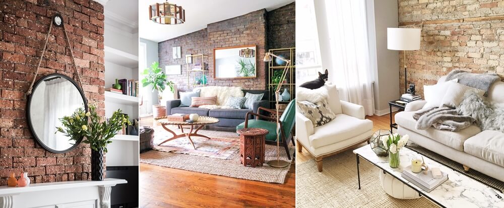 Ways to Style a Living Room with a Brick Wall