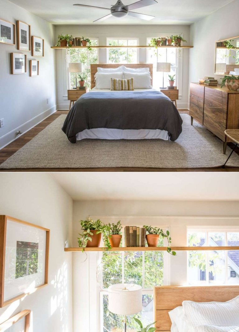 Ideas to Decorate a Bedroom with Bed Against The Window