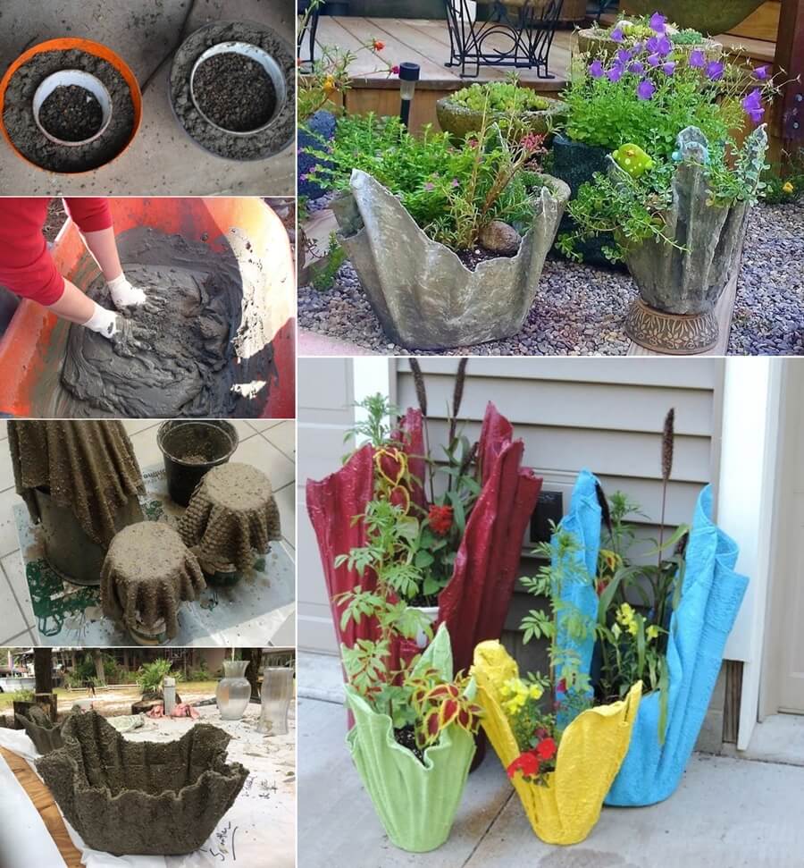 DIY Cement Planter Ideas