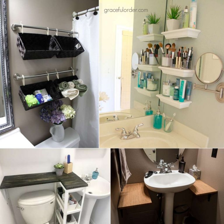 Storage Solutions for Bathrooms With No Counter Space