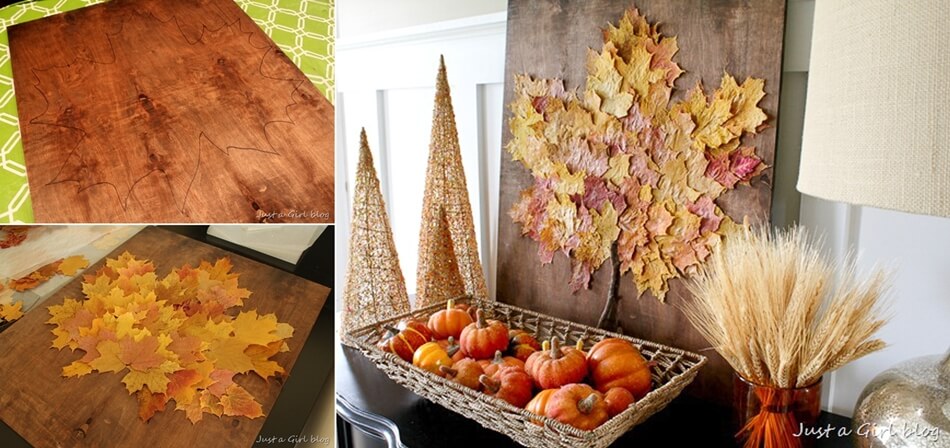 diy fall leaf decor 