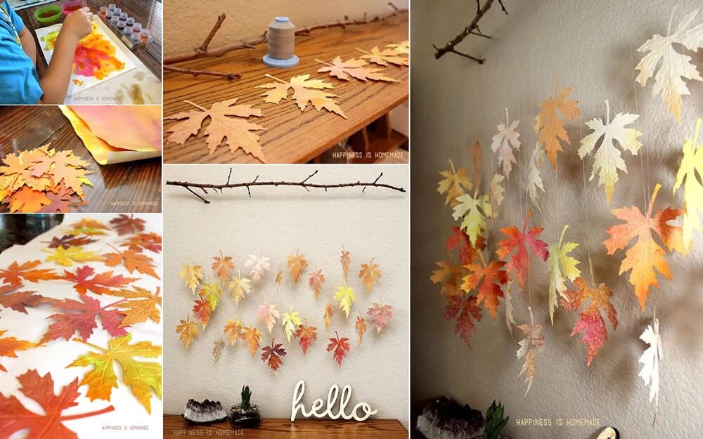 diy fall leaf decor 