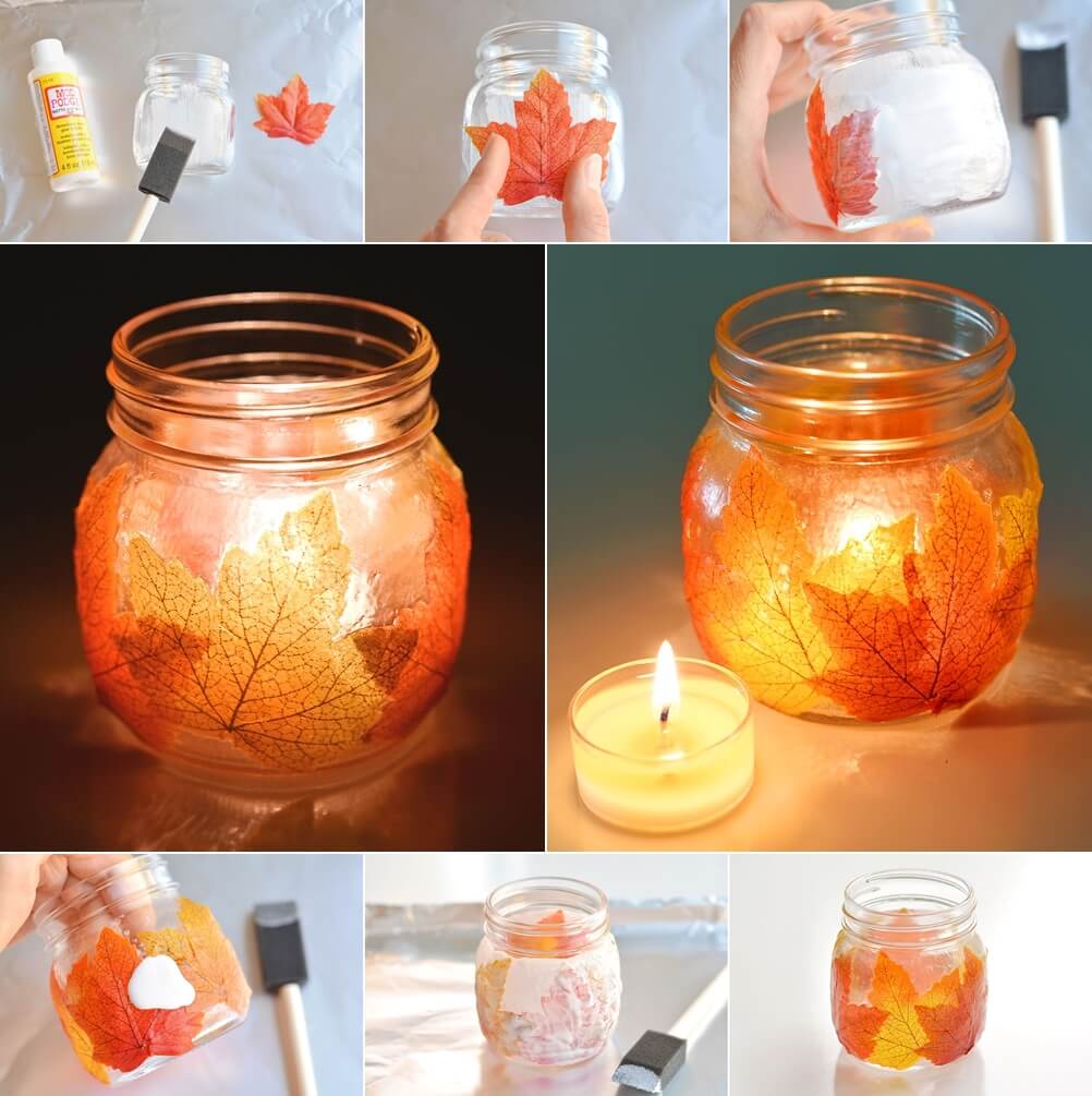 diy fall leaf decor 