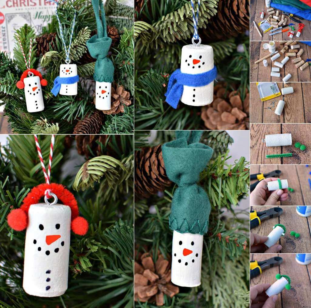 DIY Snowman Ornaments 