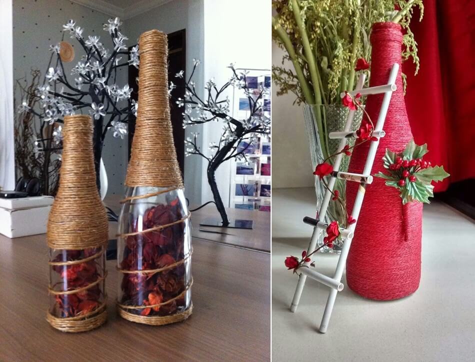 Glass Bottle Christmas Decor Ideas