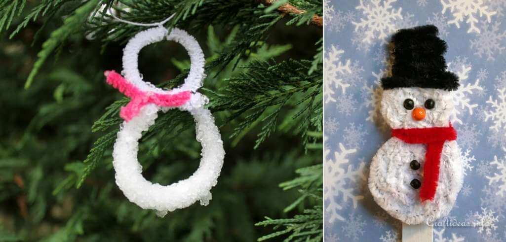 DIY Snowman Ornaments 