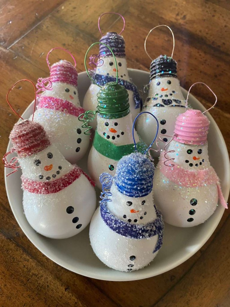 DIY Snowman Ornaments 