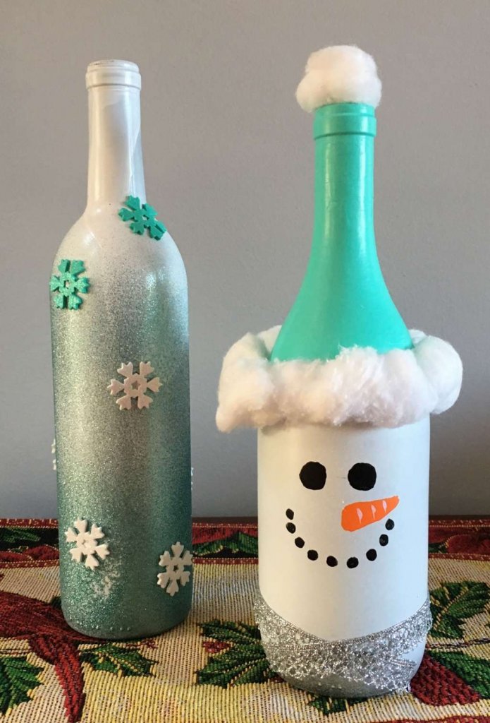 Glass Bottle Christmas Decor Ideas