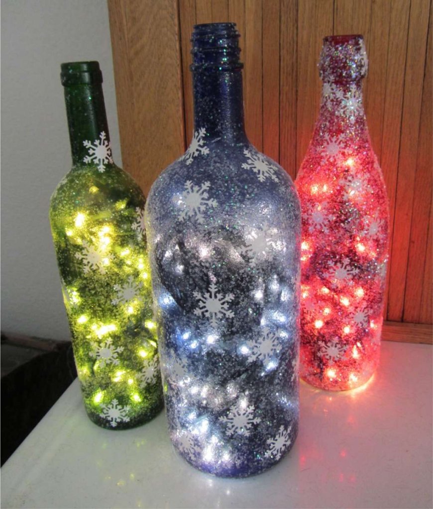 Glass Bottle Christmas Decor Ideas