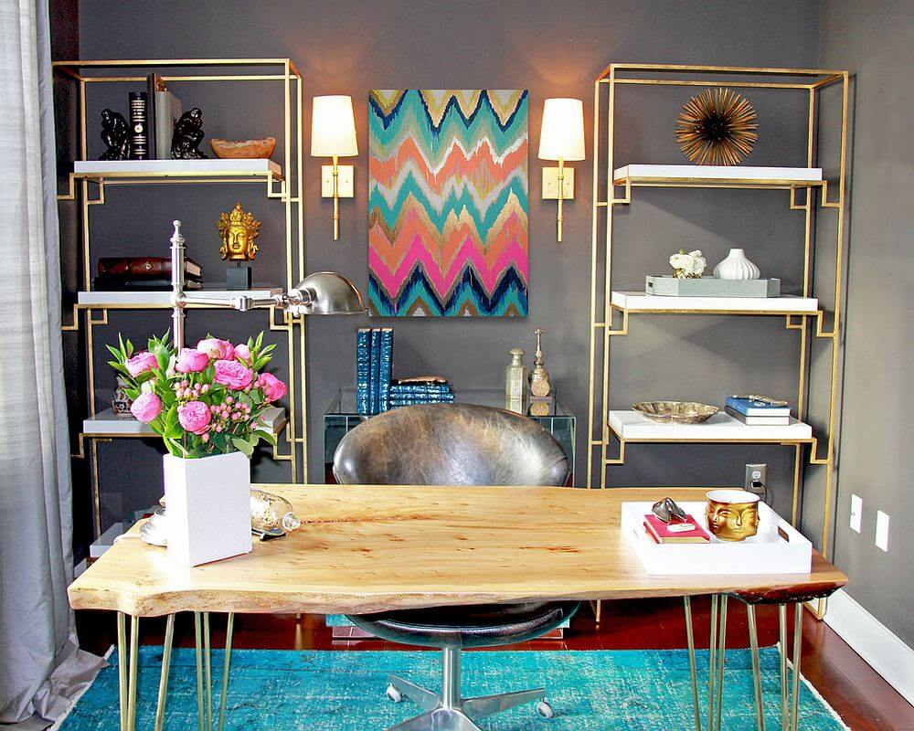 Colorful Home Office Decor Ideas 