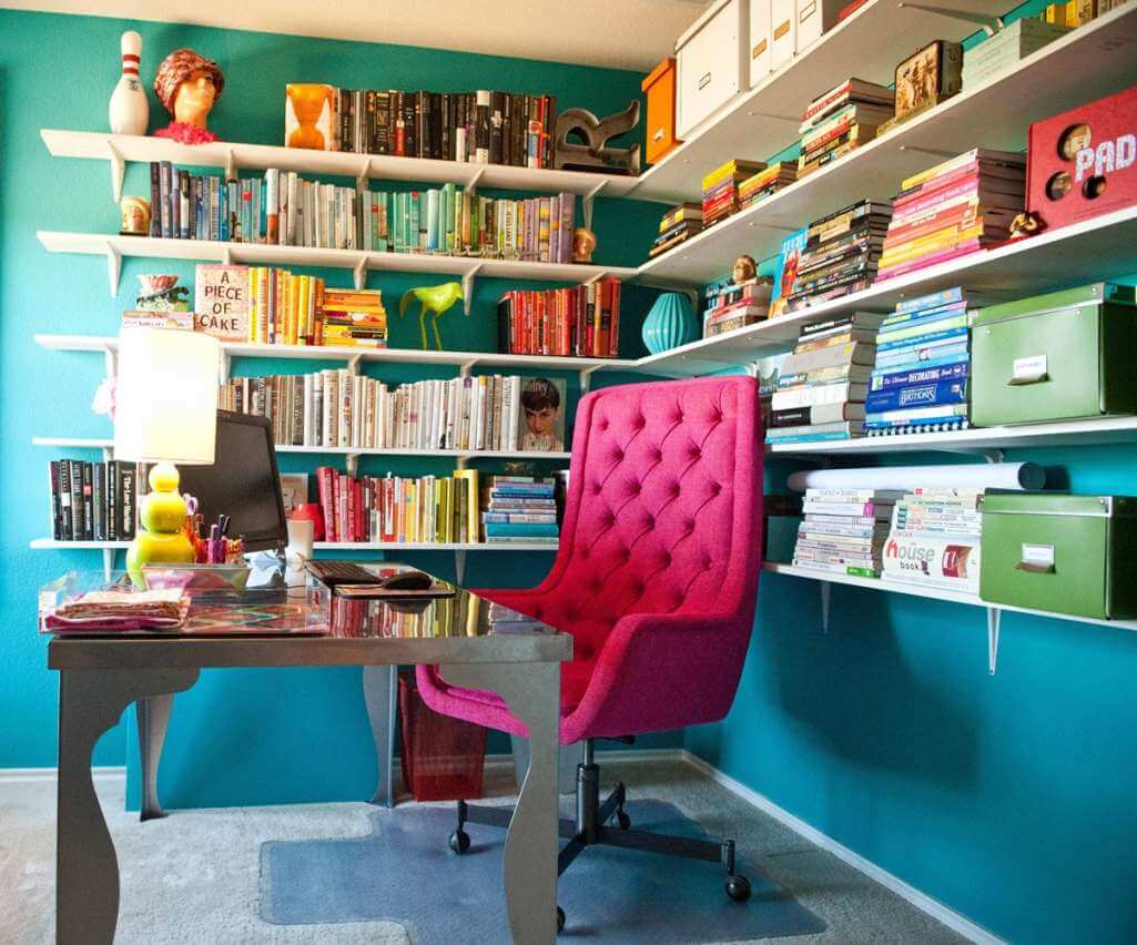 Colorful Home Office Decor Ideas 