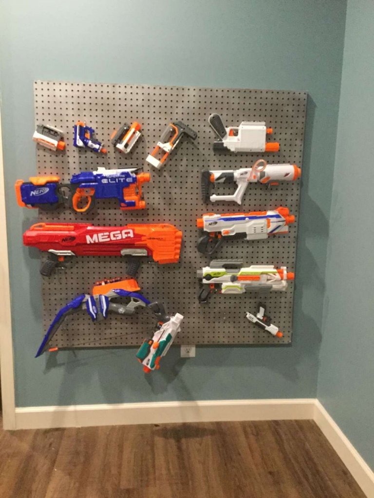DIY Nerf Gun Storage Ideas
