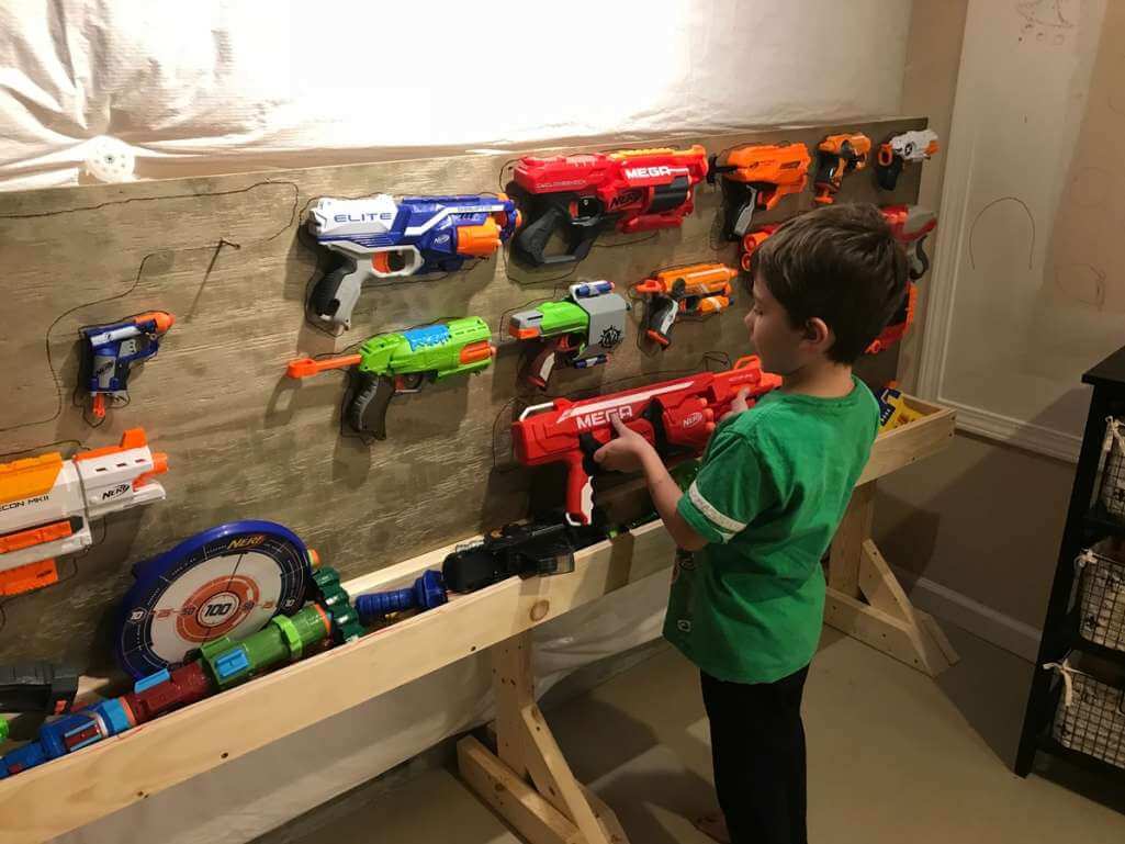 DIY Nerf Gun Storage Ideas