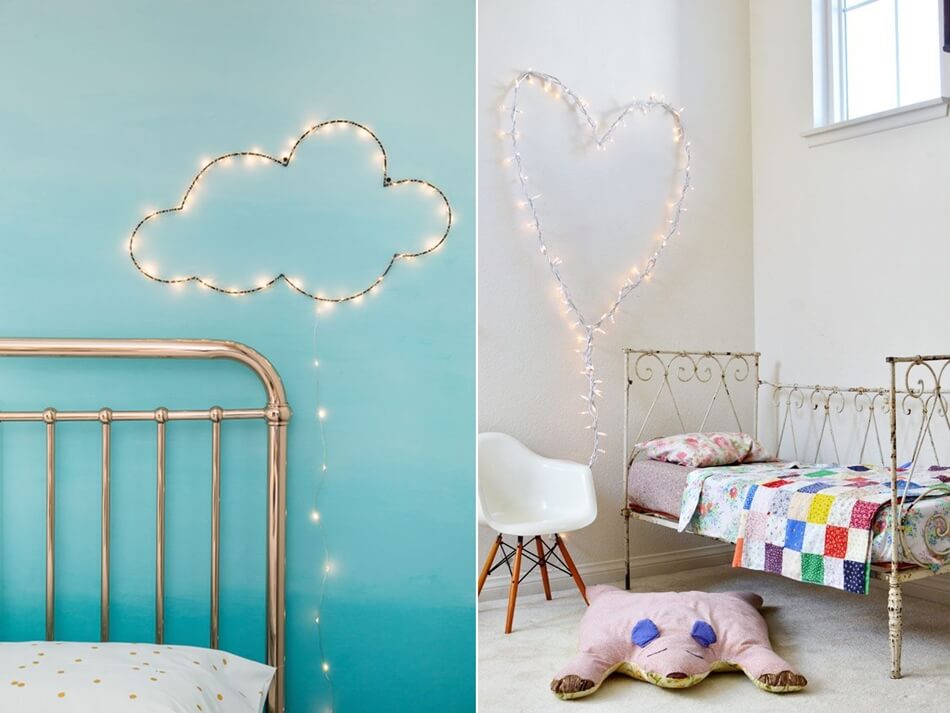 Ideas To Decorate Kids Room with String Lights 