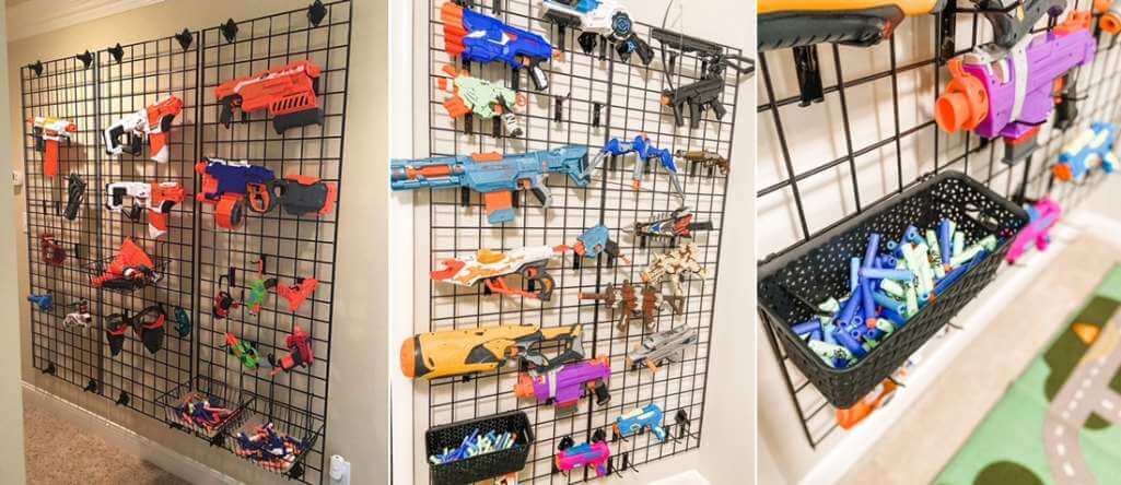 DIY Nerf Gun Storage Ideas