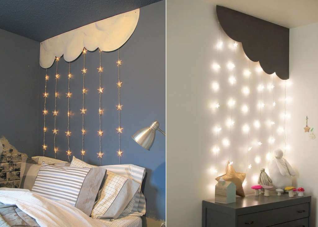 Ideas To Decorate Kids Room with String Lights 