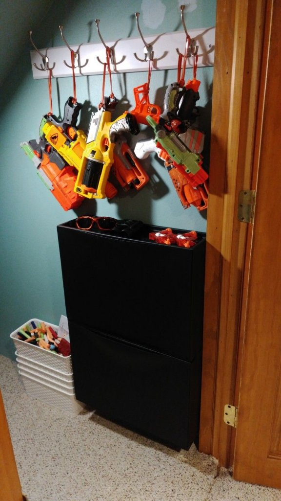 DIY Nerf Gun Storage Ideas