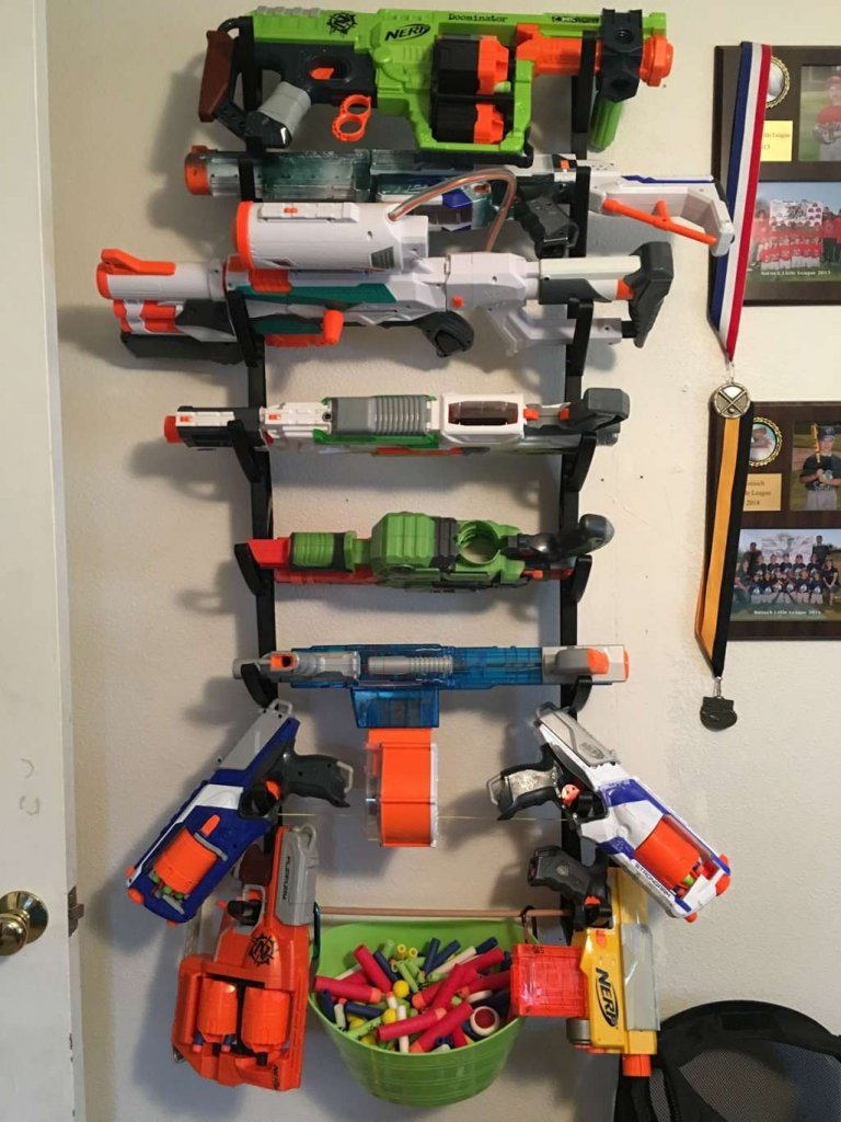 DIY Nerf Gun Storage Ideas