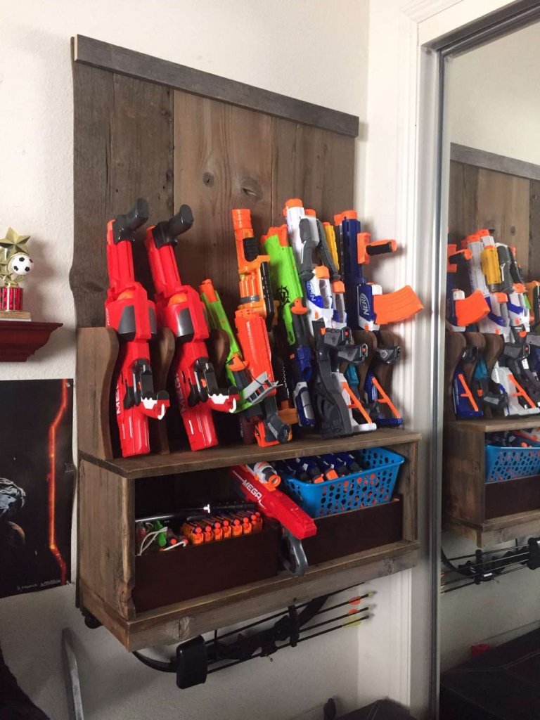 DIY Nerf Gun Storage Ideas