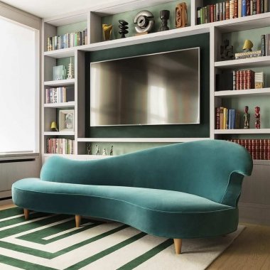 How To Style a Curved Sofa