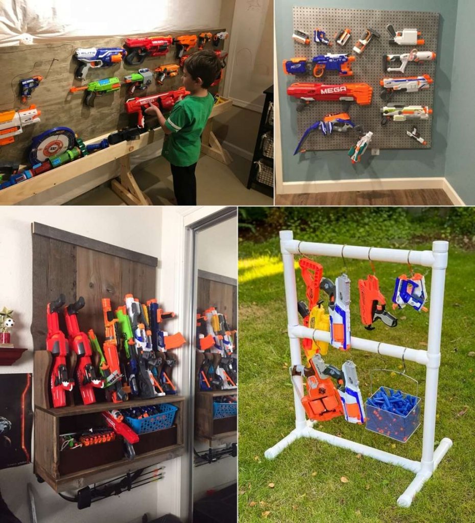 DIY Nerf Gun Storage Ideas