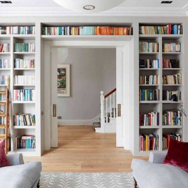 floor to ceiling shelves