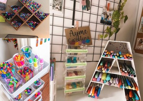 Pen, Pencil, and Marker Organization Ideas