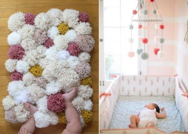 DIY Pom Pom Nursery Decor Ideas