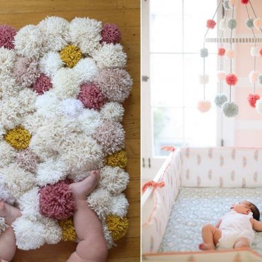 DIY Pom Pom Nursery Decor Ideas