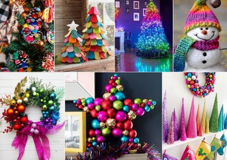 rainbow christmas crafts