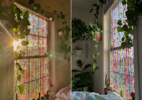 A Rainbow Window Curtain