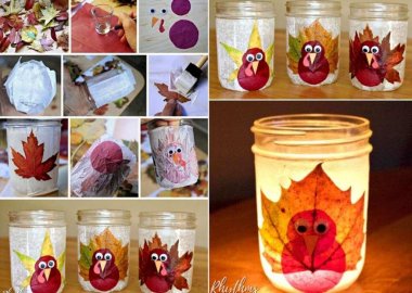 Fall Leaf Turkey Votives