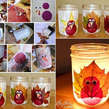 Fall Leaf Turkey Votives